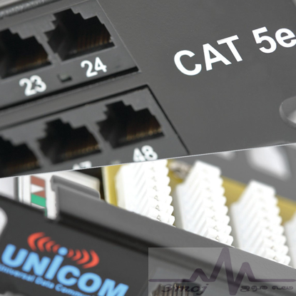 پچ پنل Cat5e یونیکام Unicom Enhanced Category 5 High Density Patch Panel, UC-PNL5e-H