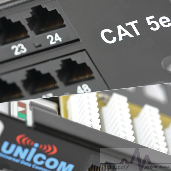پچ پنل Cat5e یونیکام Unicom Enhanced Category 5 High Density Patch Panel, UC-PNL5e-H