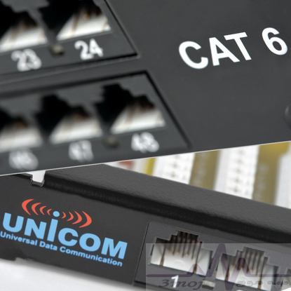 پچ پنل Cat6 یونیکام Unicom Category 6 High Density Patch Panel, UC-PNL6-H
