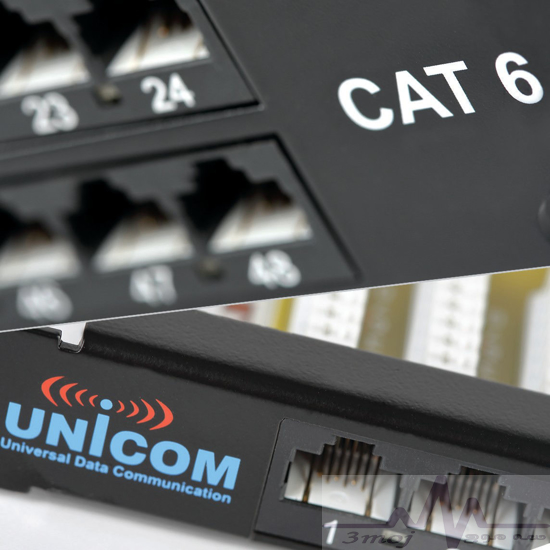 پچ پنل Cat6 یونیکام Unicom Category 6 High Density Patch Panel, UC-PNL6-H