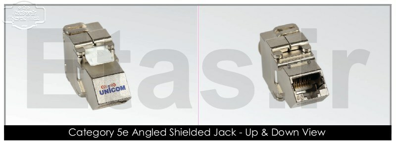کیستون جک زاویه دار شیلد یونیکام کت 5 ، Unicom Enhanced Category 5 Angled Shielded Jack UC-JCK5e-AS