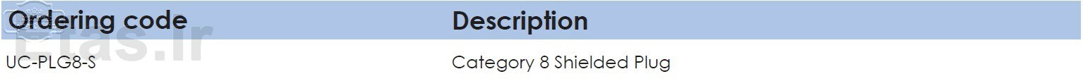 پلاگ شیلد یونیکام کت 8 ، Unicom Category 8 Shielded Plug UC-PLG8-S